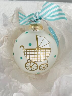 Coton Colors Welcome Little One Carriage Boy 4” Glass Ornament
